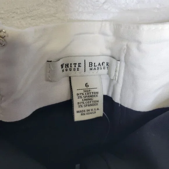 WHBM Women's Size 6 Strapless Bustier Top Black White Boning - Picture 3 of 4